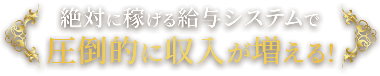 絶対に稼げる給与システムで圧倒的に収入が増える!